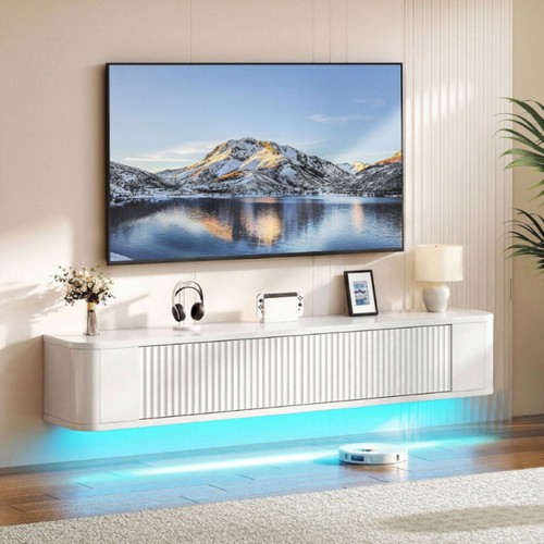 White gloss floating - white,