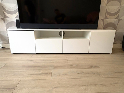 White freestanding stand - tv,