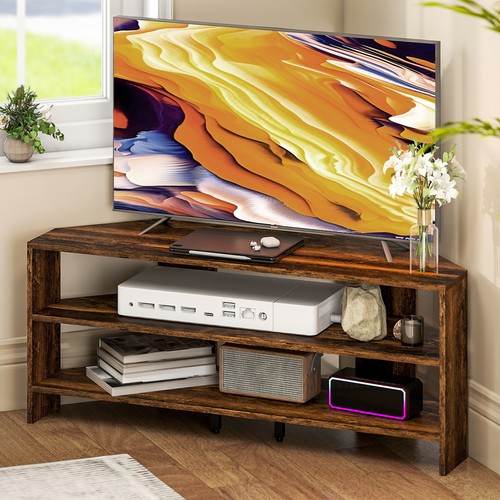 Homcom corner stand - tv, stand,