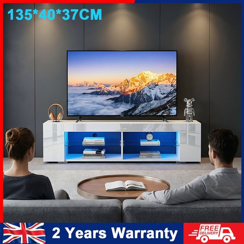 White 135cm high gloss - white,