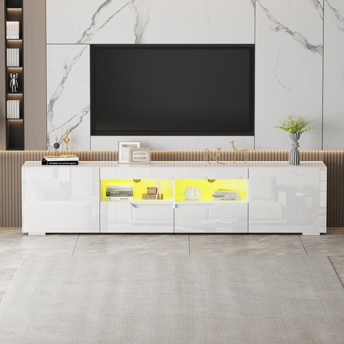 200cm white high gloss unit - 200cm,